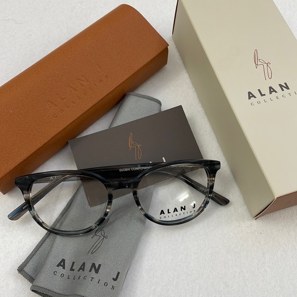 NWT Alan J AJ-114 Glasses with Case and Lens Cloth - Picture 1 of 11
